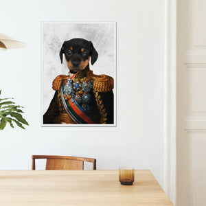 The First Lieutenant: Custom Pet Portrait - Paw & Glory - Dog Portraits - Pet Portraits