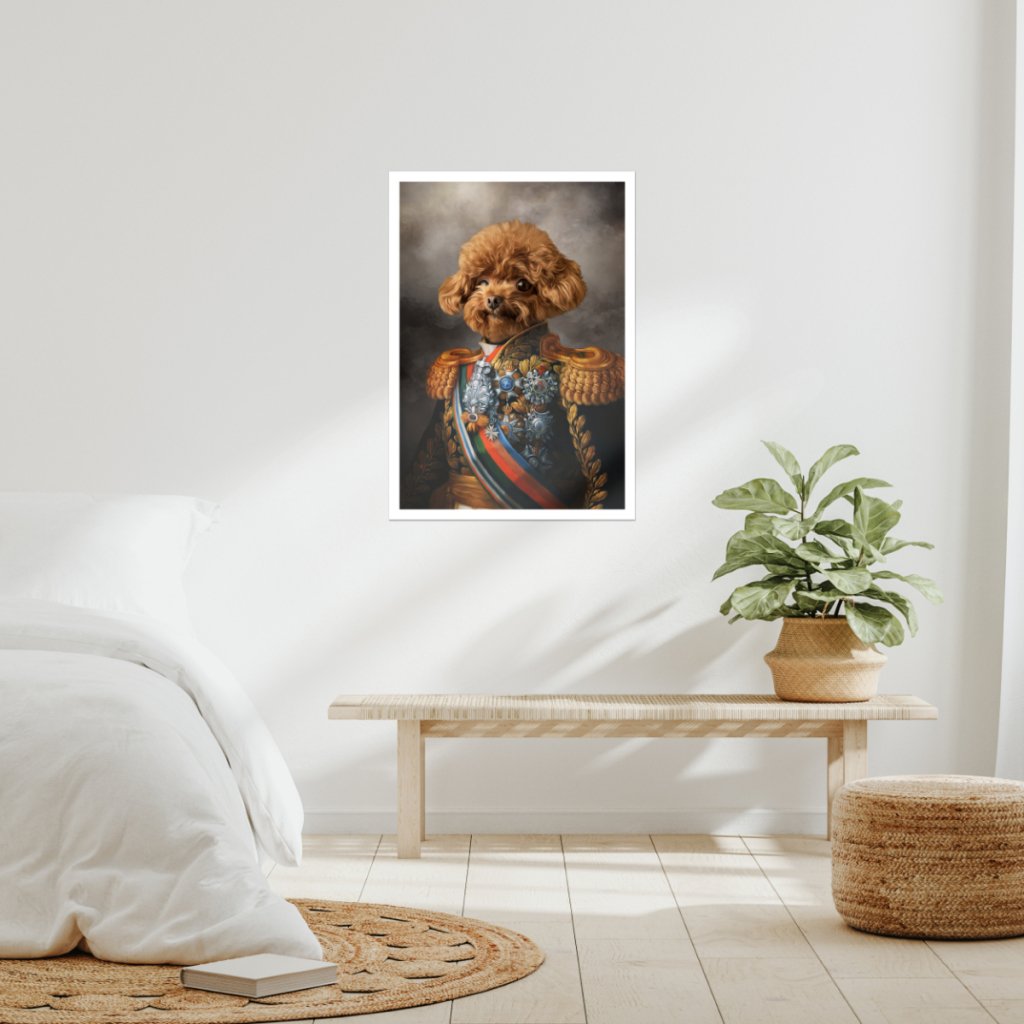 The First Lieutenant: Custom Pet Poster - Paw & Glory - Dog Portraits - Pet Portraits