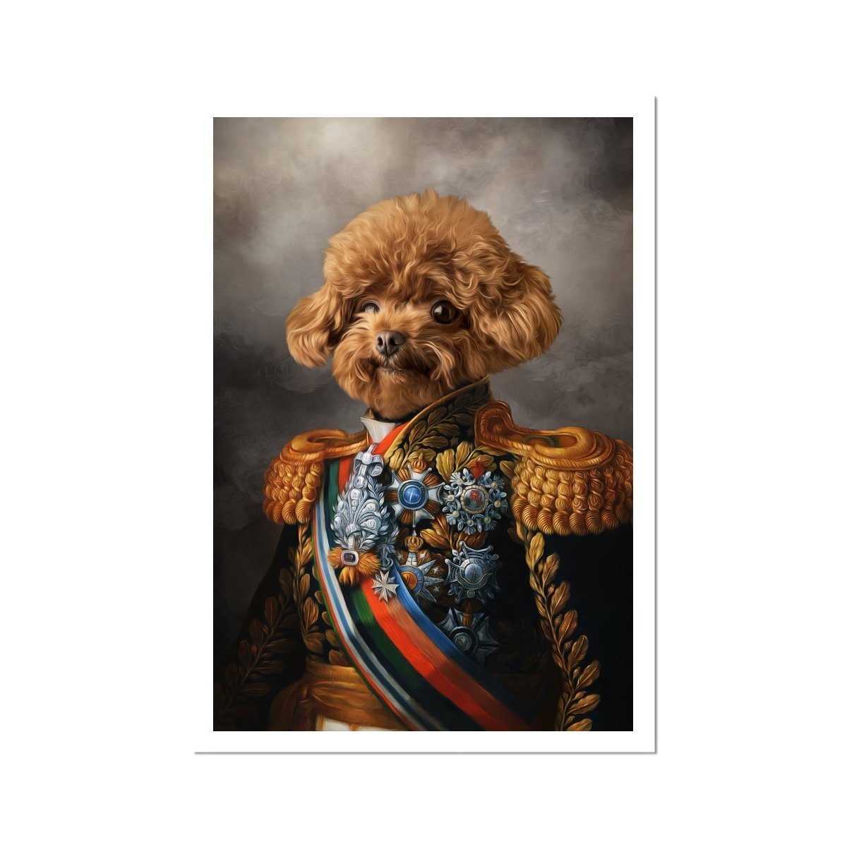 The First Lieutenant: Custom Pet Poster - Paw & Glory - Dog Portraits - Pet Portraits