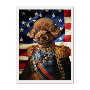 The First Lieutenant USA Flag Edition: Custom Pet Portrait - Paw & Glory - Dog Portraits - Pet Portraits