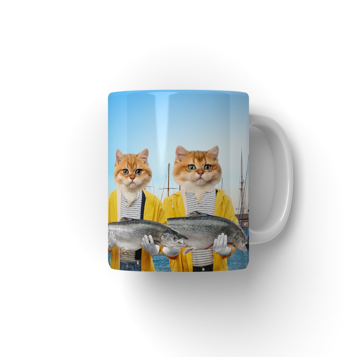 The Fishers: Custom Pet Coffee Mug - Paw & Glory - Dog Portraits - Pet Portraits