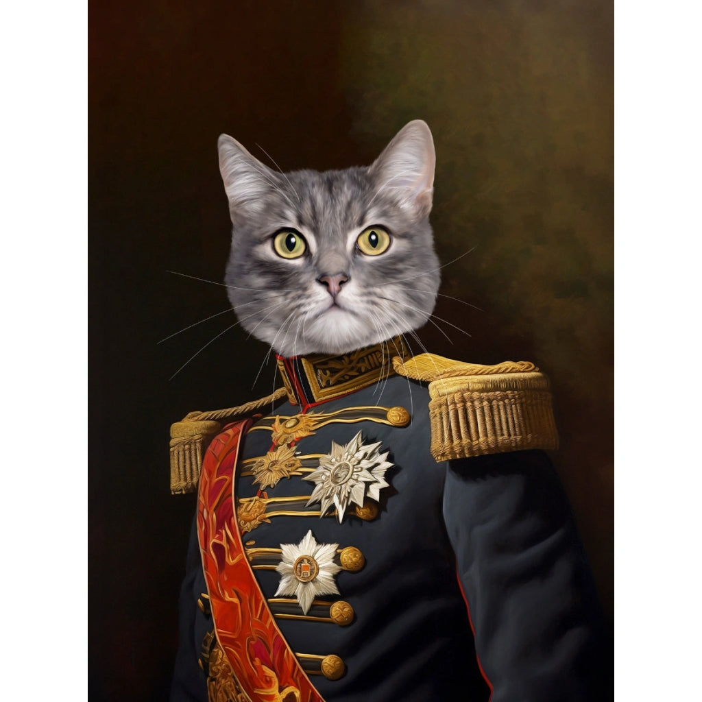 The Fleet Commander: Custom Digital Download Pet Portrait - Paw & Glory - Dog Portraits - Pet Portraits