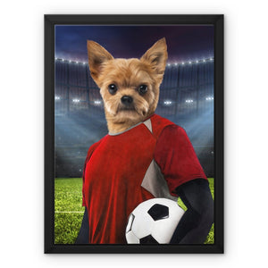 The Football Player: Custom Pet Canvas - Paw & Glory - Dog Portraits - Pet Portraits