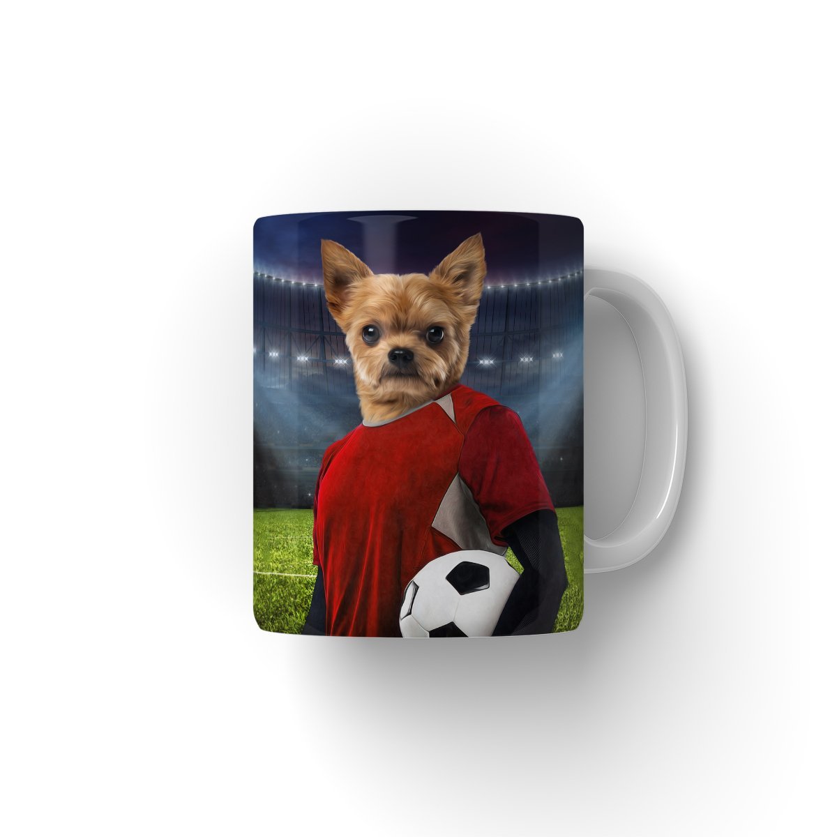 The Football Player: Custom Pet Coffee Mug - Paw & Glory - Dog Portraits - Pet Portraits