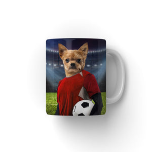 The Football Player: Custom Pet Coffee Mug - Paw & Glory - Dog Portraits - Pet Portraits