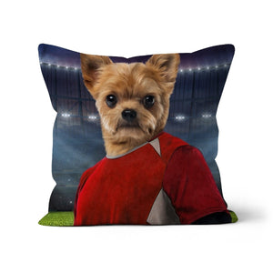 The Football Player: Custom Pet Pillow - Paw & Glory - Dog Portraits - Pet Portraits