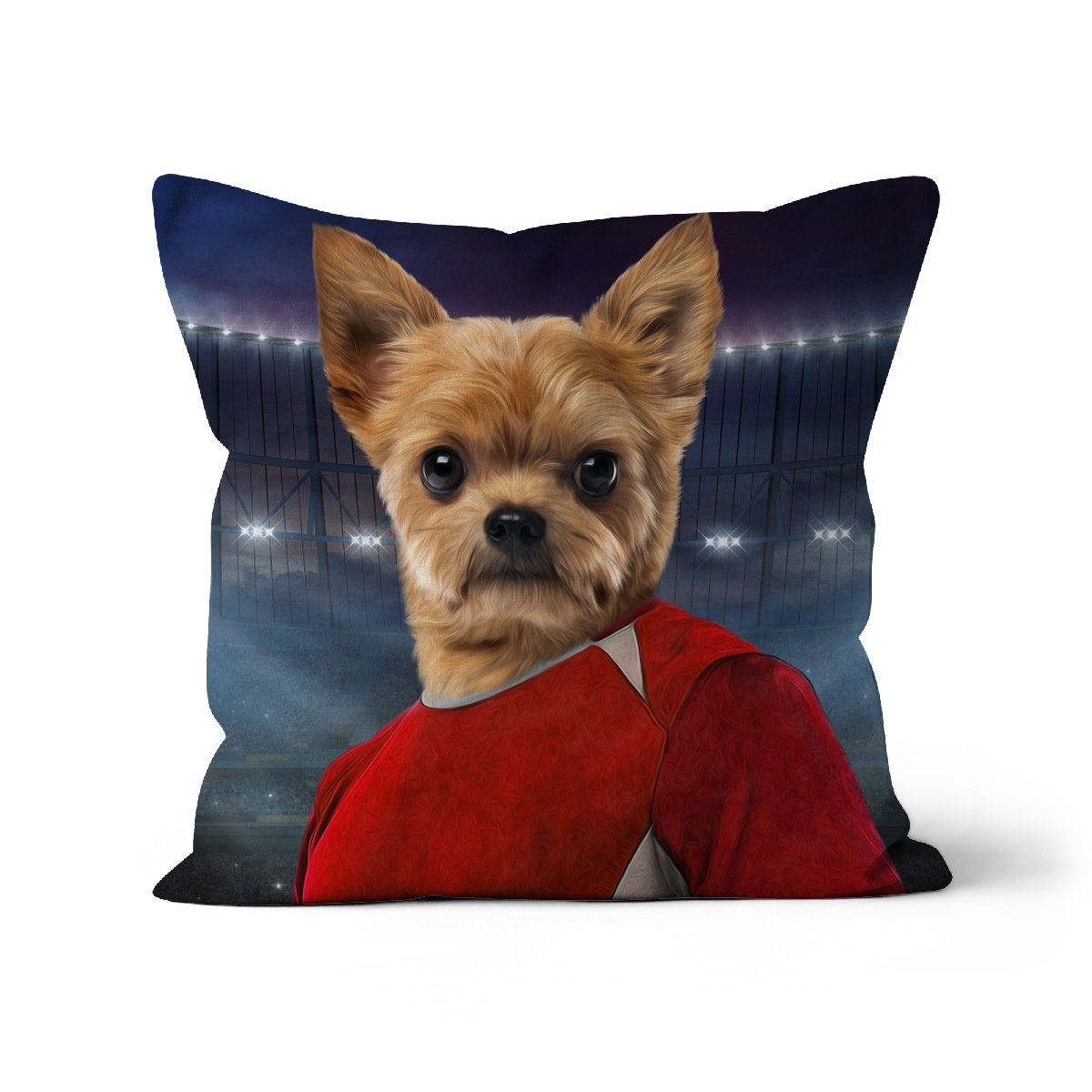 The Football Player: Custom Pet Pillow - Paw & Glory - Dog Portraits - Pet Portraits