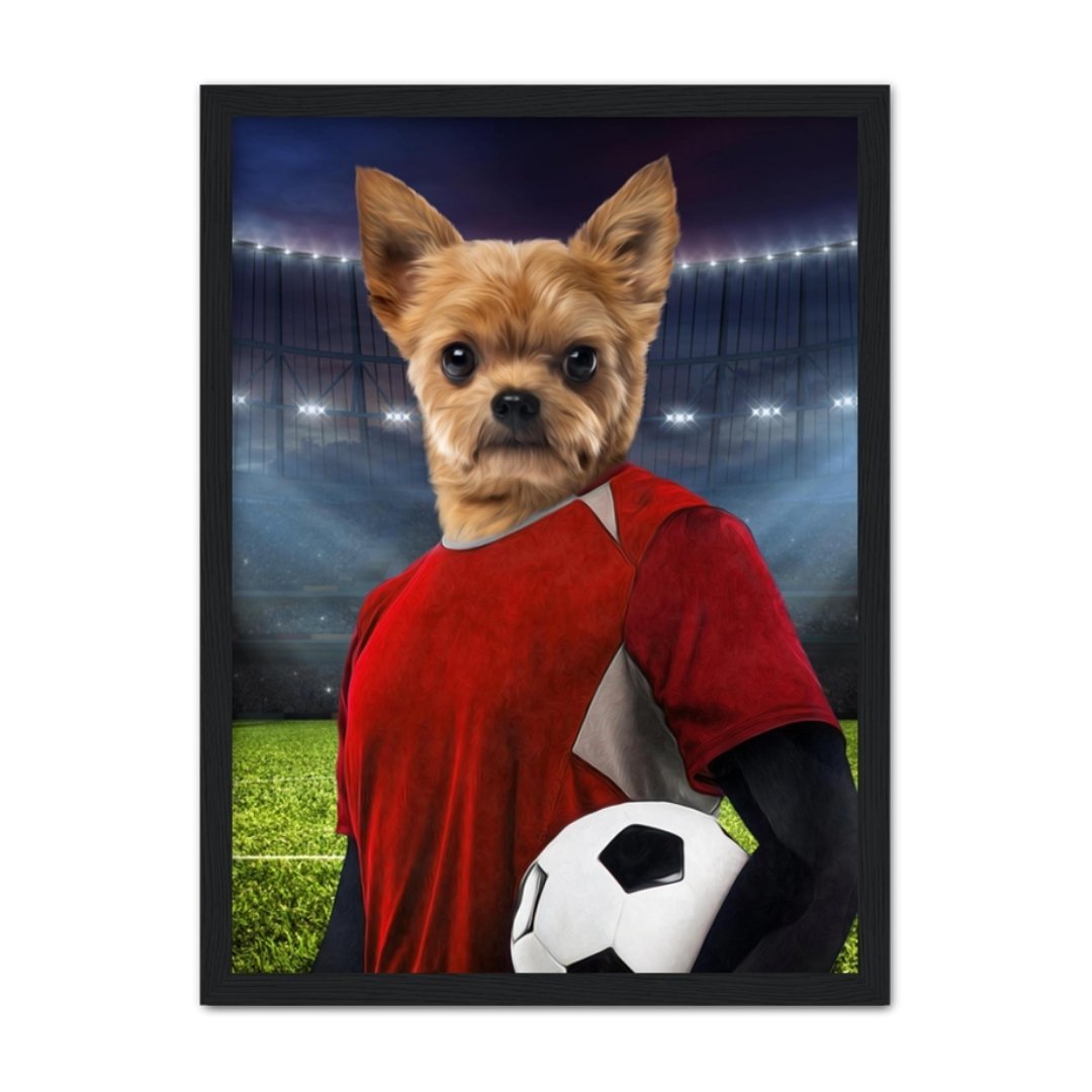 The Football Player: Custom Pet Portrait - Paw & Glory - Dog Portraits - Pet Portraits