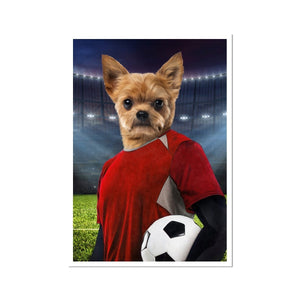 The Football Player: Custom Pet Portrait - Paw & Glory - Dog Portraits - Pet Portraits