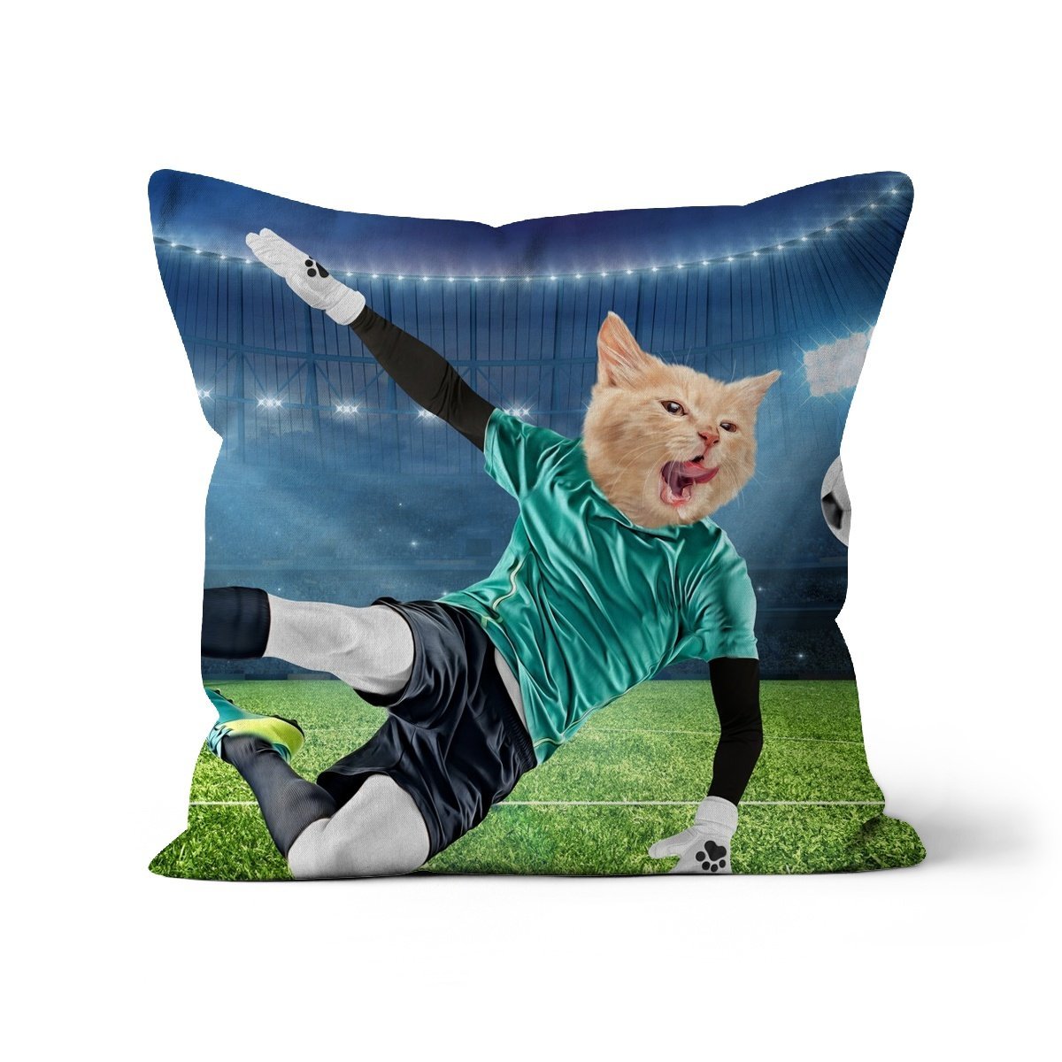 The Football Star: Custom Pet Pillow - Paw & Glory - Dog Portraits - Pet Portraits