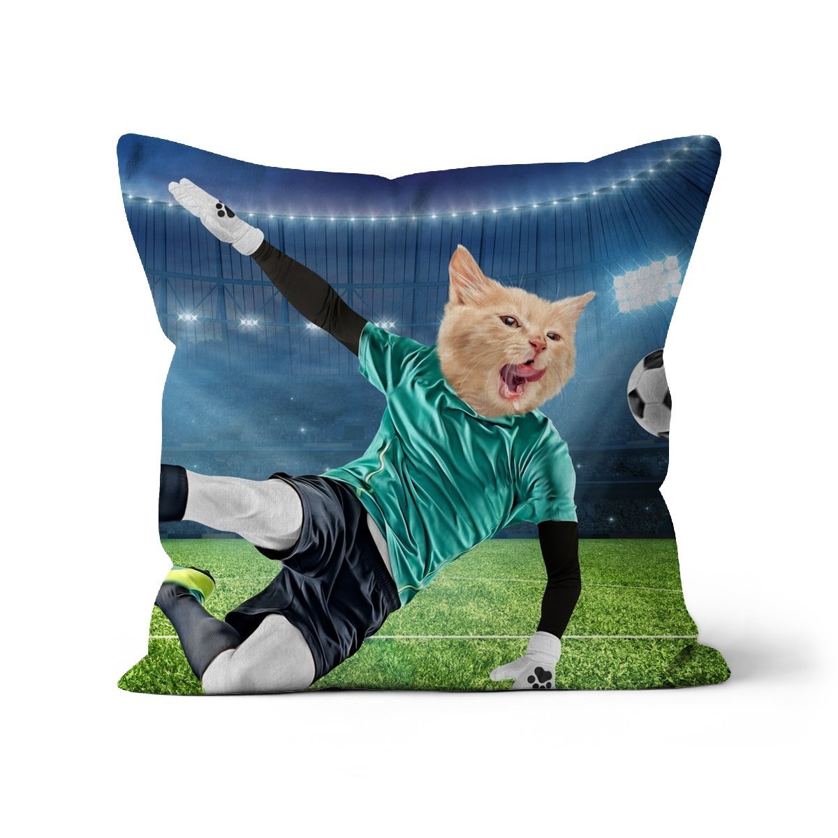 The Football Star: Custom Pet Pillow - Paw & Glory - Dog Portraits - Pet Portraits