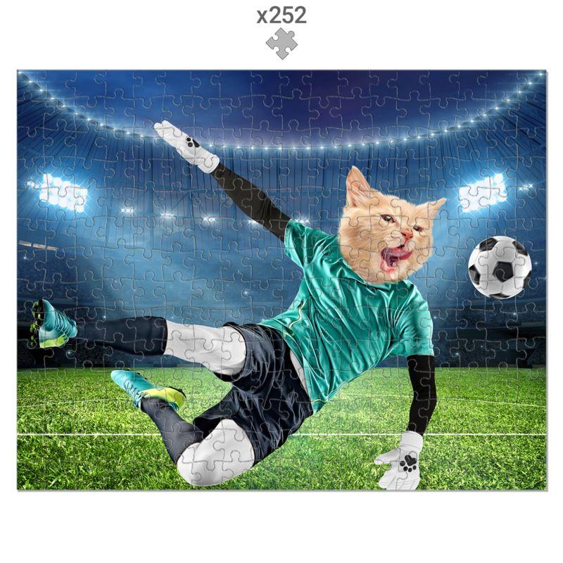 The Football Star: Custom Pet Puzzle - Paw & Glory - Dog Portraits - Pet Portraits