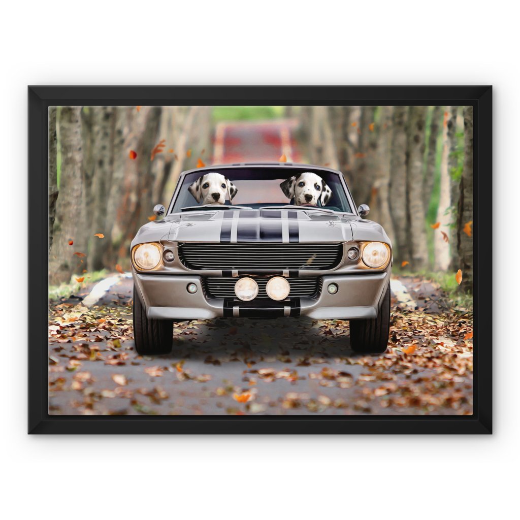 The Ford Mustang: Custom Pet Canvas - Paw & Glory - Dog Portraits - Pet Portraits