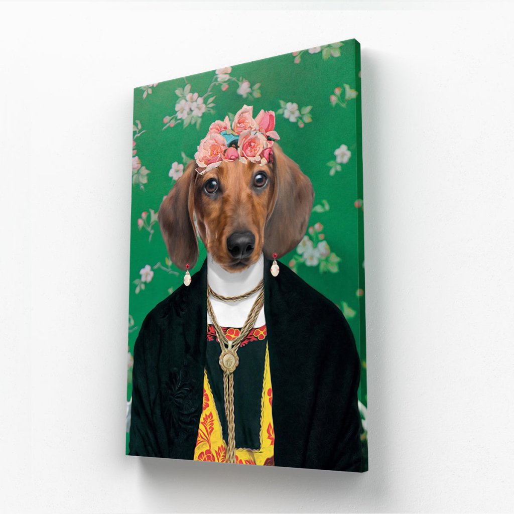 The Frida Khalo: Custom Pet Canvas - Paw & Glory - Dog Portraits - Pet Portraits