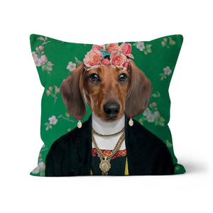 The Frida Khalo: Custom Pet Pillow - Paw & Glory - Dog Portraits - Pet Portraits