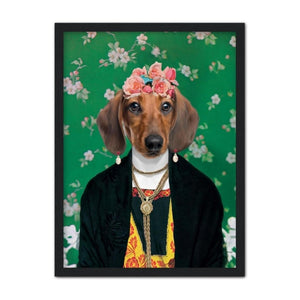 The Frida Khalo: Custom Pet Portrait - Paw & Glory - Dog Portraits - Pet Portraits