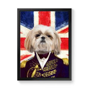 The General - British Flag Edition: Custom Pet Canvas - Paw & Glory - Dog Portraits - Pet Portraits