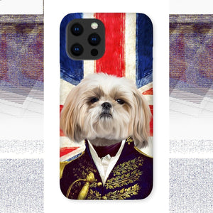 The General - British Flag Edition: Custom Pet Phone Case - Paw & Glory - Dog Portraits - Pet Portraits