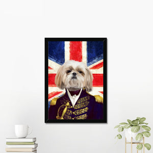 The General - British Flag Edition: Custom Pet Portrait - Paw & Glory - Dog Portraits - Pet Portraits