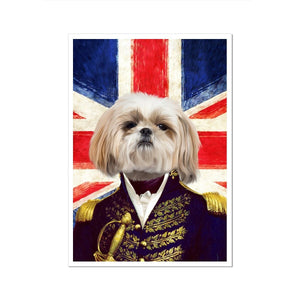 The General - British Flag Edition: Custom Pet Portrait - Paw & Glory - Dog Portraits - Pet Portraits