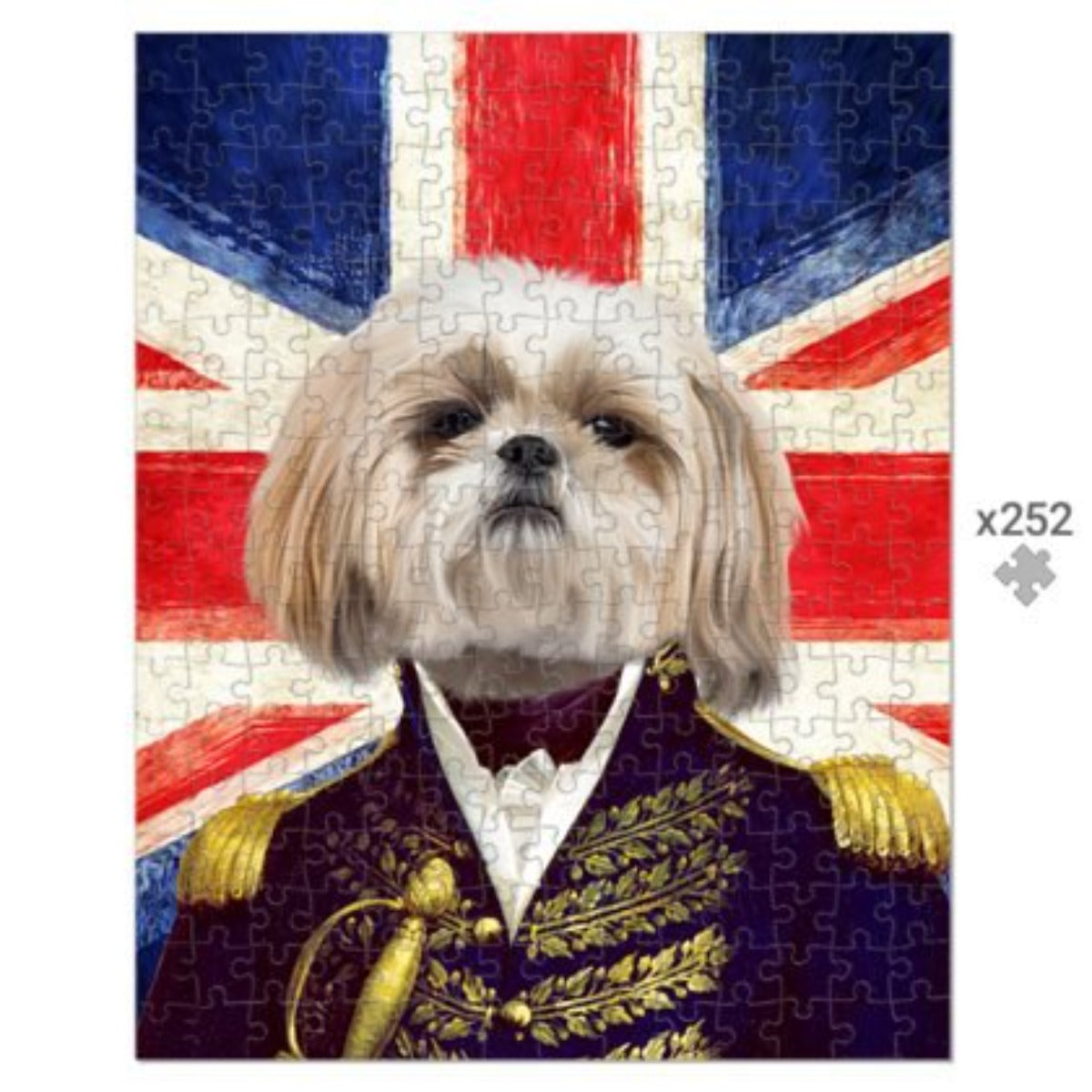 The General British Flag Edition: Custom Pet Puzzle - Paw & Glory - Dog Portraits - Pet Portraits