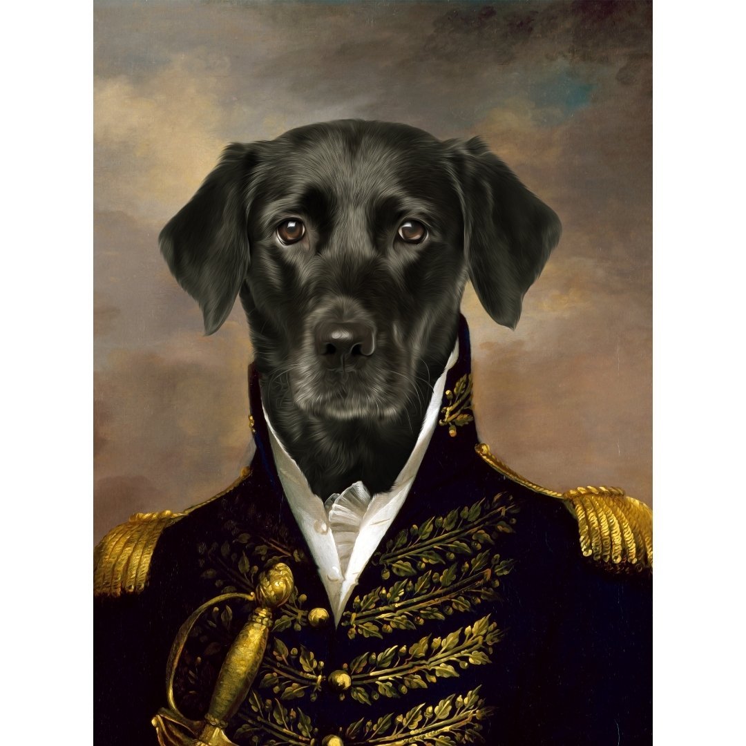 The General: Custom Digital Download Pet Portrait - Paw & Glory - Dog Portraits - Pet Portraits