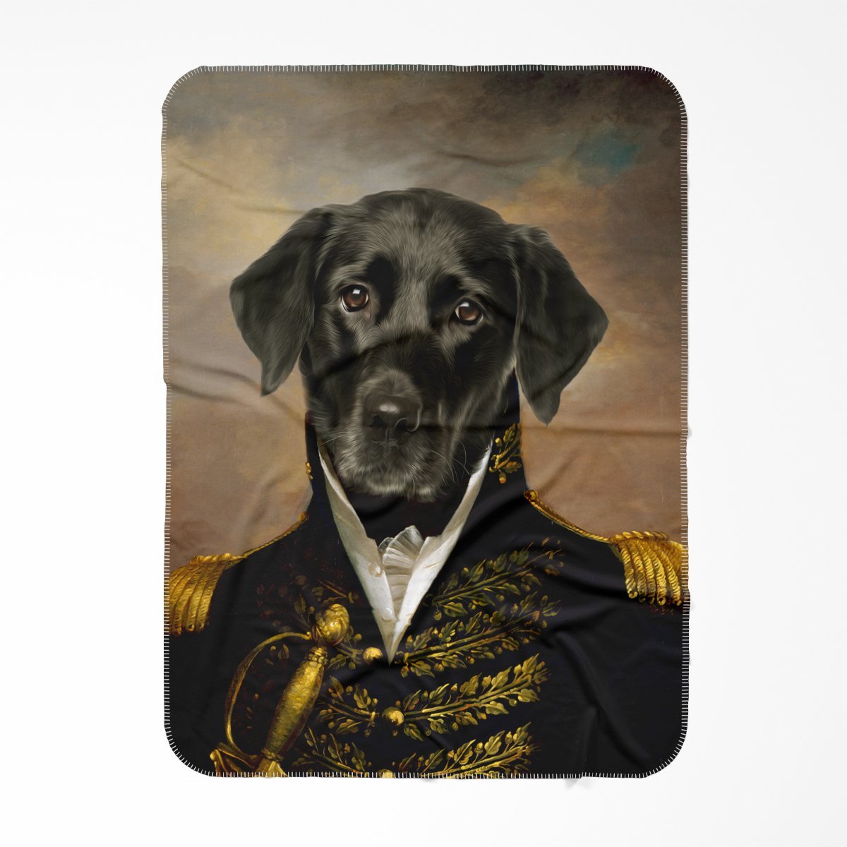 The General: Custom Pet Blanket - Paw & Glory - Dog Portraits - Pet Portraits