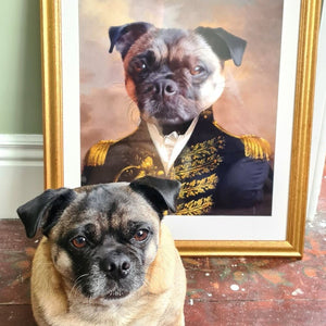 The General: Custom Pet Portrait - Paw & Glory - Dog Portraits - Pet Portraits