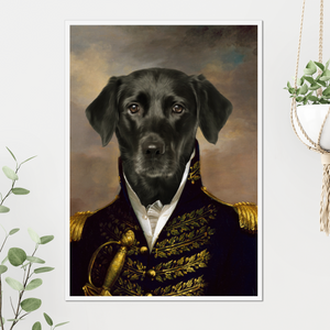 The General: Custom Pet Portrait - Paw & Glory - Dog Portraits - Pet Portraits