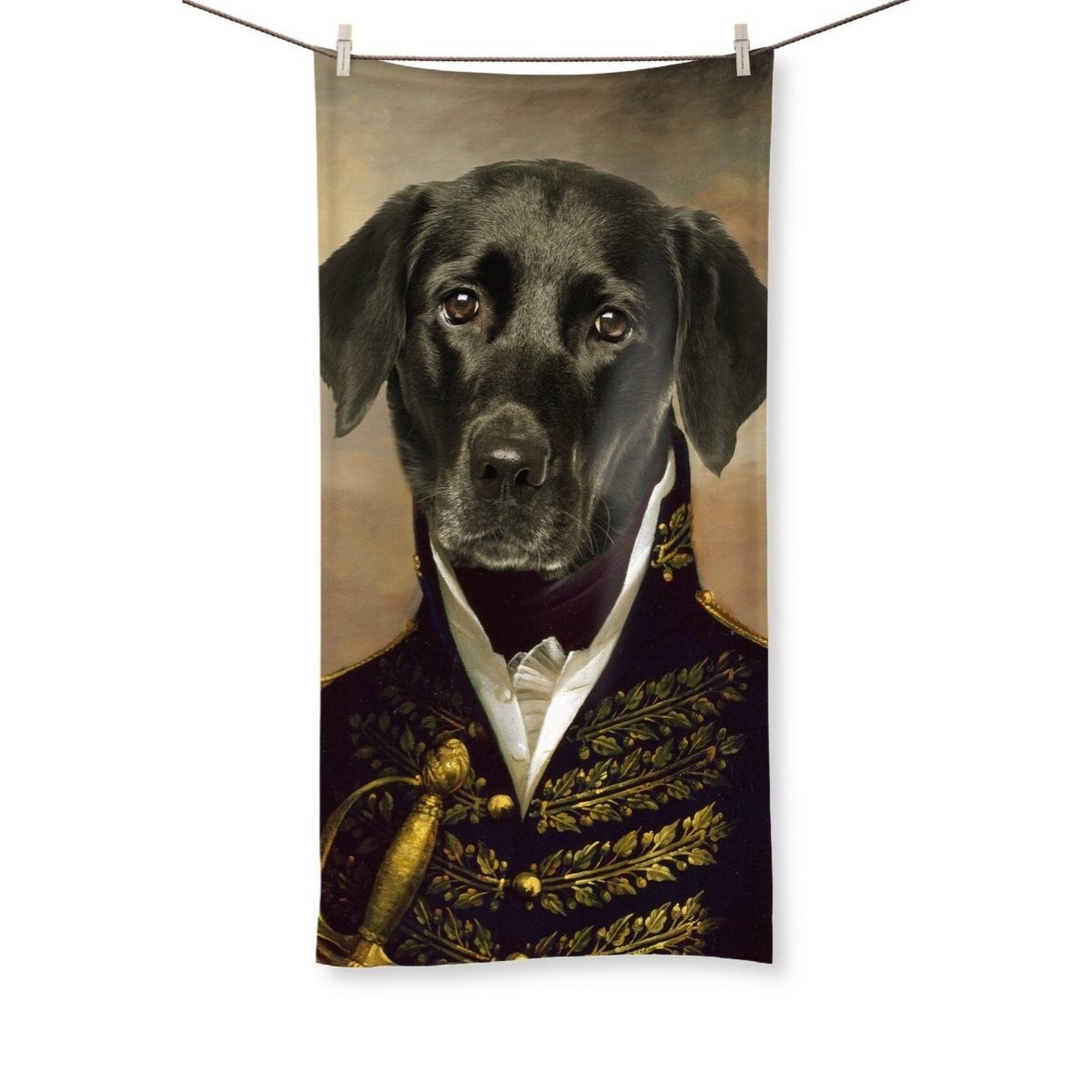 The General: Custom Pet Towel - Paw & Glory - Dog Portraits - Pet Portraits