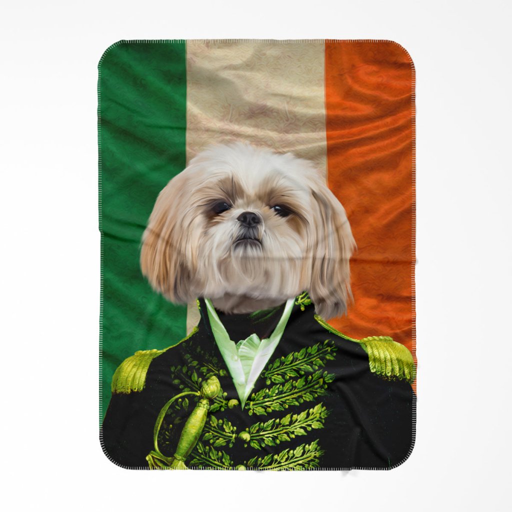 The General Irish Flag Edition: Custom Pet Blanket - Paw & Glory - Dog Portraits - Pet Portraits