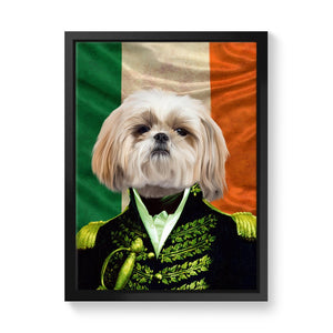 The General Irish Flag Edition: Custom Pet Canvas - Paw & Glory - Dog Portraits - Pet Portraits