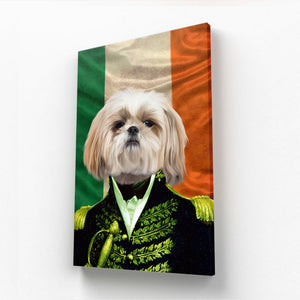 The General Irish Flag Edition: Custom Pet Canvas - Paw & Glory - Dog Portraits - Pet Portraits