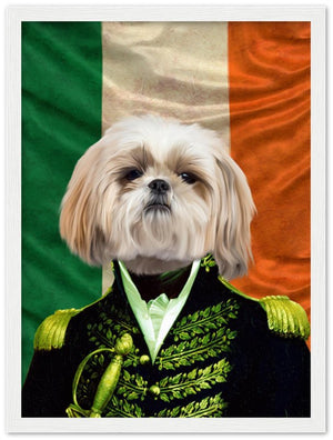 The General Irish Flag Edition: Custom Pet Portrait - Paw & Glory - Dog Portraits - Pet Portraits