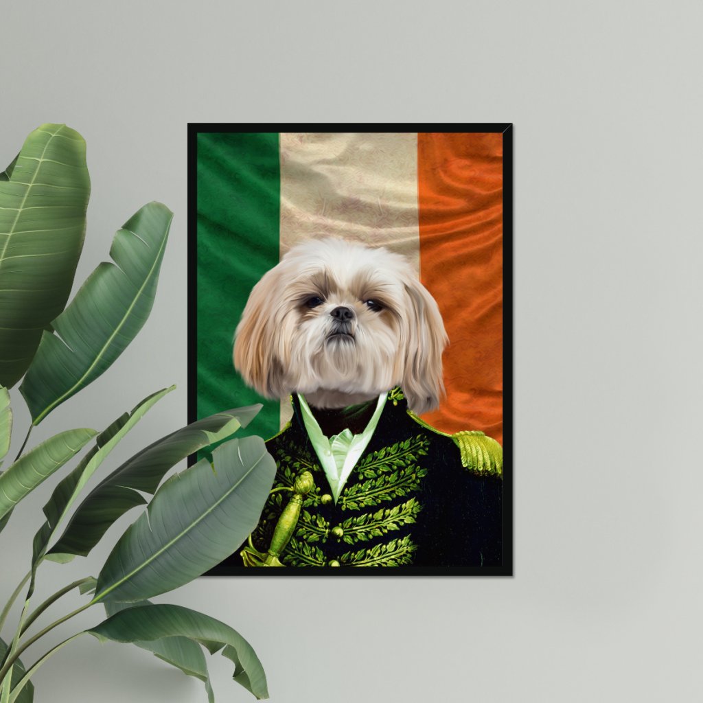 The General Irish Flag Edition: Custom Pet Portrait - Paw & Glory - Dog Portraits - Pet Portraits