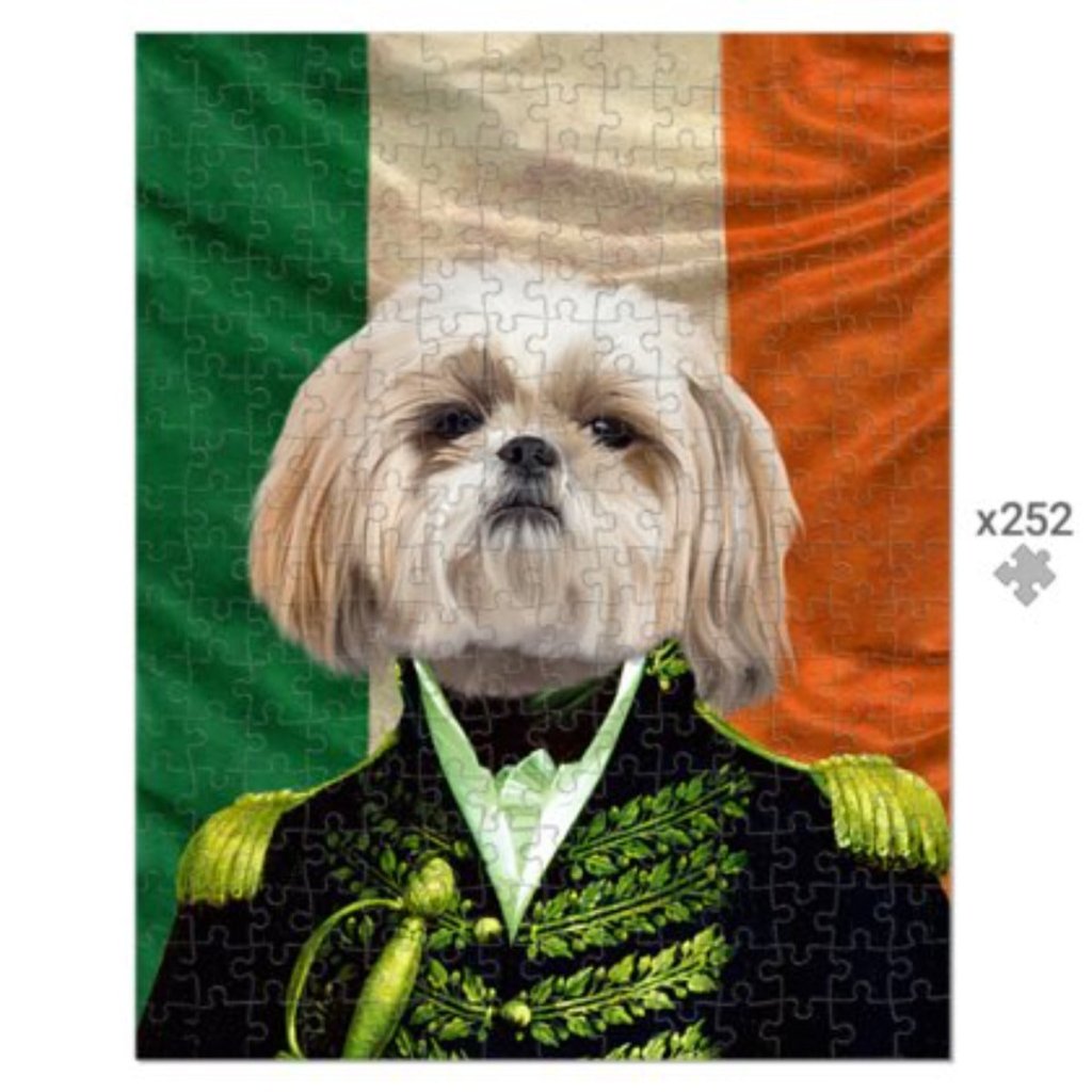 The General Irish Flag Edition: Custom Pet Puzzle - Paw & Glory - Dog Portraits - Pet Portraits