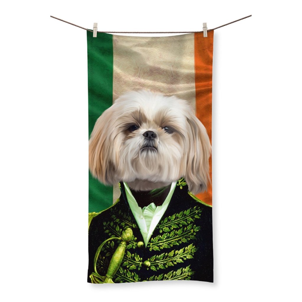 The General Irish Flag Edition: Custom Pet Towel - Paw & Glory - Dog Portraits - Pet Portraits