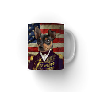 The General USA Flag Edition: Custom Pet Coffee Mug - Paw & Glory - Dog Portraits - Pet Portraits