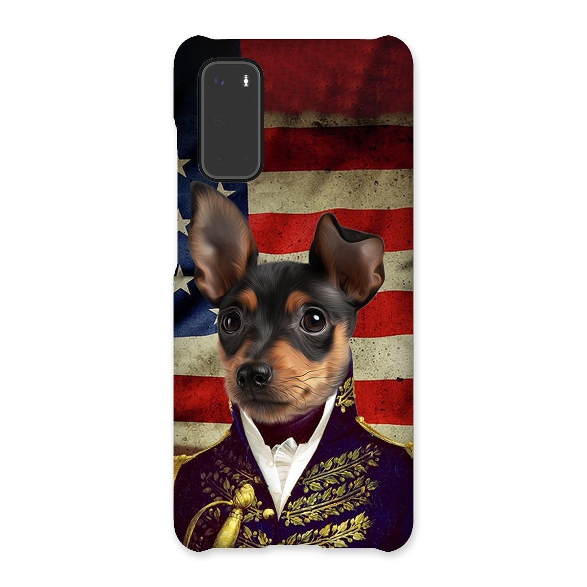 The General - USA Flag Edition: Custom Pet Phone Case - Paw & Glory - Dog Portraits - Pet Portraits