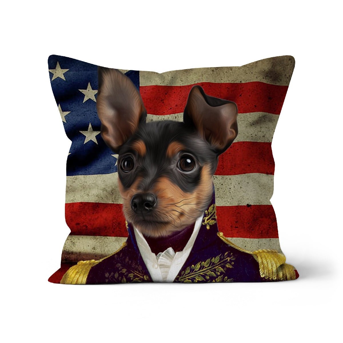 The General USA Flag Edition: Custom Pet Pillow - Paw & Glory - Dog Portraits - Pet Portraits