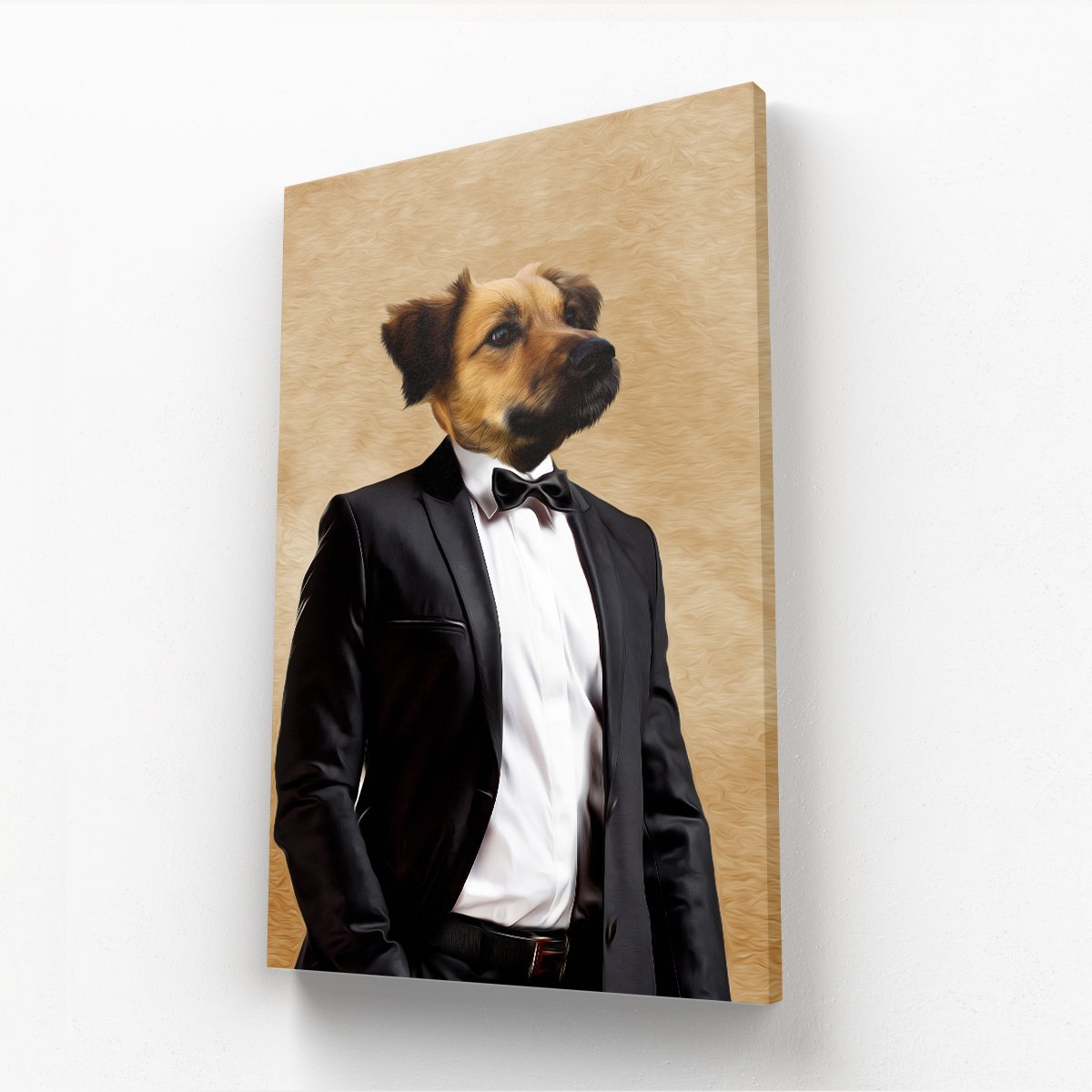 The Gentleman: Custom Pet Canvas - Paw & Glory - Dog Portraits - Pet Portraits