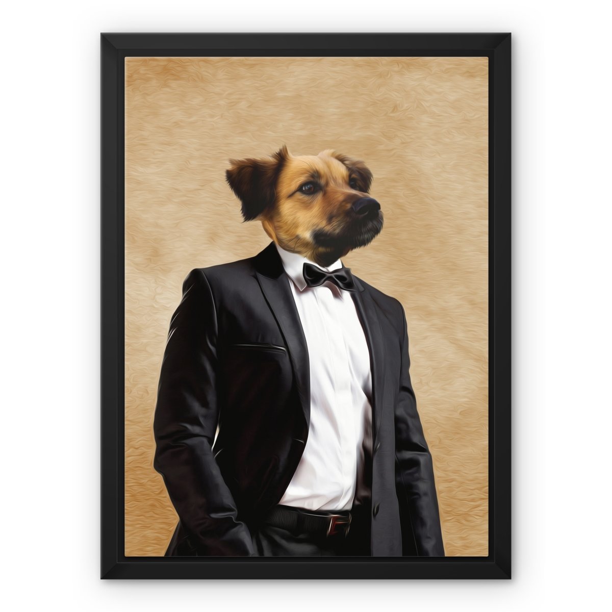 The Gentleman: Custom Pet Canvas - Paw & Glory - Dog Portraits - Pet Portraits