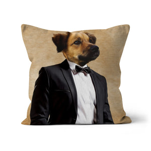 The Gentleman: Custom Pet Pillow - Paw & Glory - Dog Portraits - Pet Portraits