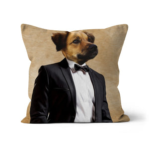 The Gentleman: Custom Pet Pillow - Paw & Glory - Dog Portraits - Pet Portraits