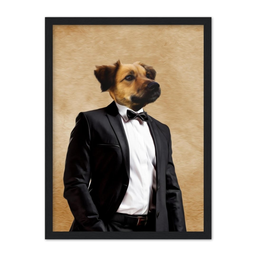 The Gentleman: Custom Pet Portrait - Paw & Glory - Dog Portraits - Pet Portraits