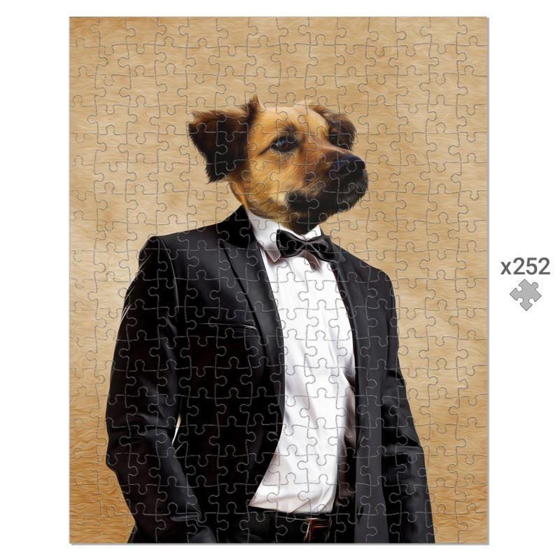 The Gentleman: Custom Pet Puzzle - Paw & Glory - Dog Portraits - Pet Portraits