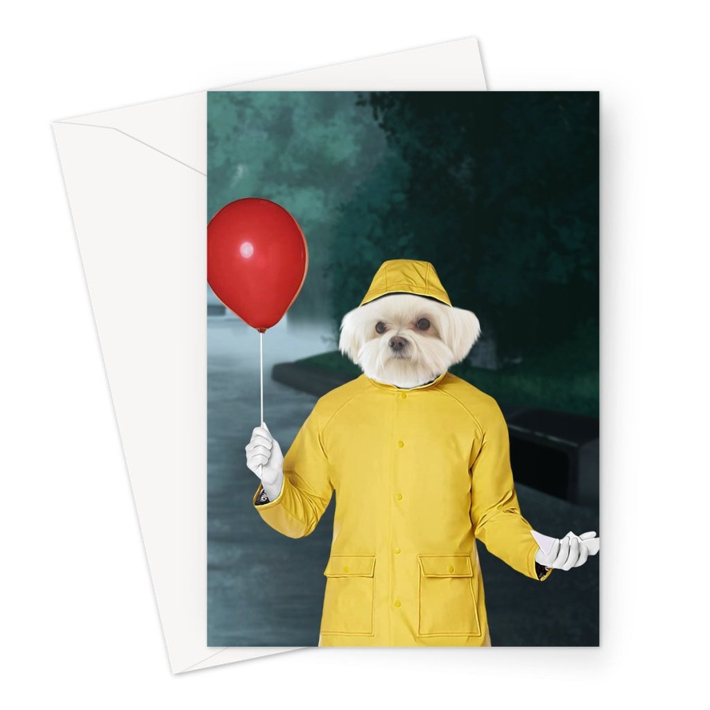 The Georgie (It Movie Inspired): Custom Pet Greeting Card - Paw & Glory - Dog Portraits - Pet Portraits