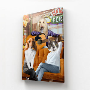 The Girls (Friends Inspired): Custom Pet Canvas - Paw & Glory - Dog Portraits - Pet Portraits