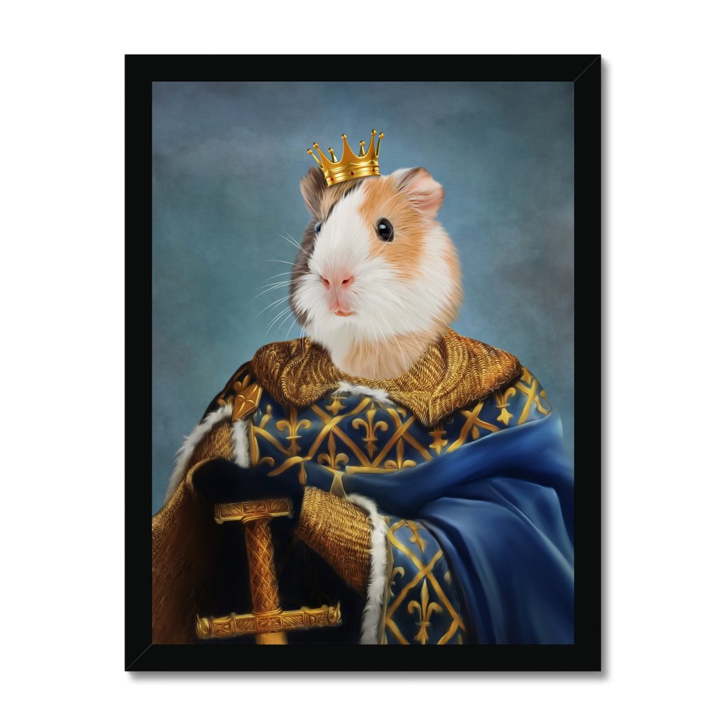 The Golden King: Animal Art Framed Portrait - Paw & Glory - Dog Portraits - Pet Portraits