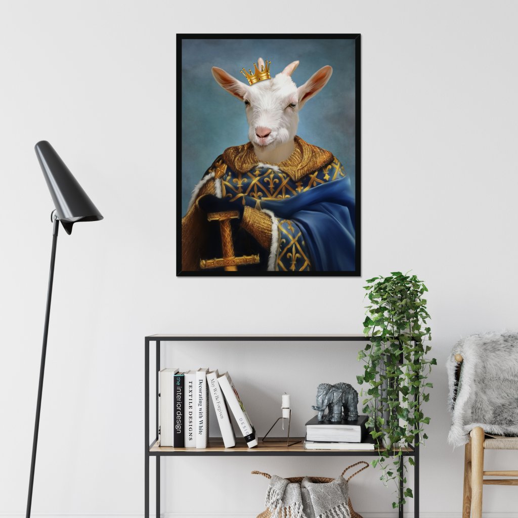 The Golden King: Animal Art Framed Portrait - Paw & Glory - Dog Portraits - Pet Portraits